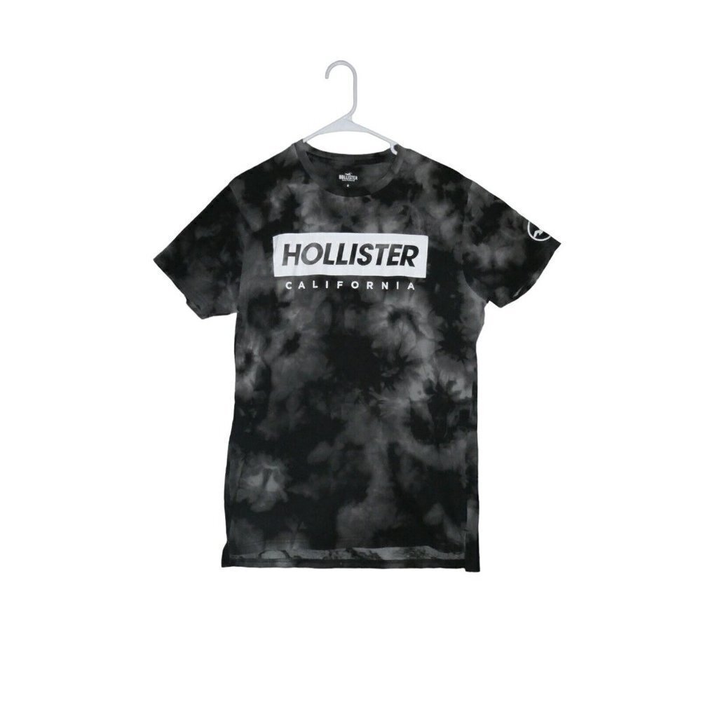 Hollister California T Shirt Adult Sz M Black Grey Tie Dye Beach Classic Tee‎